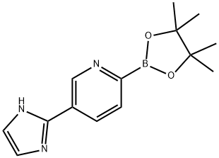 5-(1H-imidazol-2-yl)-2-(4,4,5,5-tetramethyl-1,3,2-dioxaborolan-2-yl)pyridine 结构式