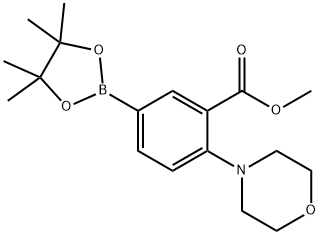methyl 2-morpholino-5-(4,4,5,5-tetramethyl-1,3,2-dioxaborolan-2-yl)benzoate 结构式