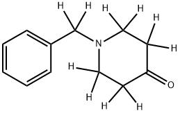 1-(phenylmethyl-d2)piperidin-4-one-2,2,3,3,5,5,6,6-d8 结构式