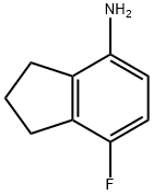 7-氟-2,3-二氢-1H-茚-4-胺 结构式