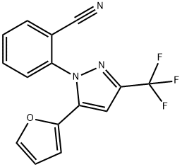 2-[5-(2-furyl)-3-(trifluoromethyl)-1H-pyrazol-1-yl]benzonitrile 结构式