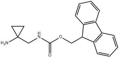 1-(N-Fmoc-aminomethyl)cyclopropanamine HCl 结构式