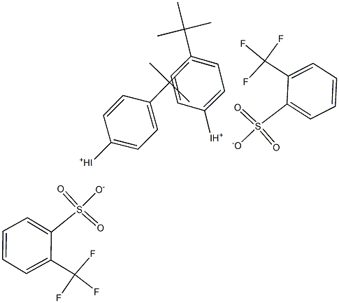 双(4-叔丁基苯基)碘鎓2-三氟甲基苯磺酸盐 结构式