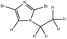 2,4-dibromo-1-(ethyl-d5)-1H-imidazole-5-d 结构式