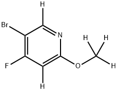 5-bromo-4-fluoro-2-(methoxy-d3)pyridine-3,6-d2 结构式