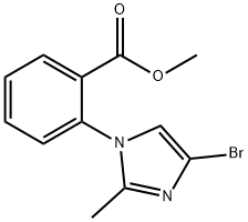 methyl 2-(4-bromo-2-methyl-1H-imidazol-1-yl)benzoate 结构式