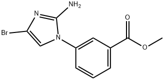 methyl 3-(2-amino-4-bromo-1H-imidazol-1-yl)benzoate 结构式