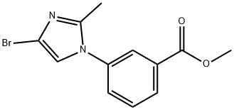 methyl 3-(4-bromo-2-methyl-1H-imidazol-1-yl)benzoate 结构式