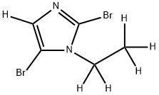 2,5-dibromo-1-(ethyl-d5)-1H-imidazole-4-d 结构式