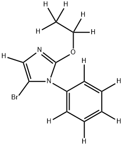 5-bromo-2-(ethoxy-d5)-1-(phenyl-d5)-1H-imidazole-4-d 结构式