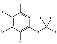 4-bromo-2-fluoro-6-(methoxy-d3)pyridine-3,5-d2 结构式