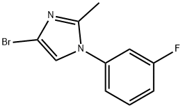 4-bromo-1-(3-fluorophenyl)-2-methyl-1H-imidazole 结构式