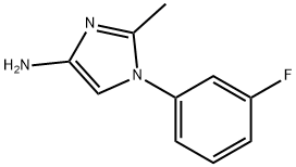 1-(3-fluorophenyl)-2-methyl-1H-imidazol-4-amine 结构式