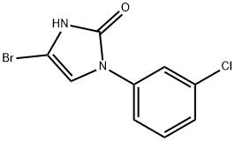 4-bromo-1-(3-chlorophenyl)-1,3-dihydro-2H-imidazol-2-one 结构式