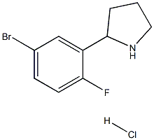 2-(5-BROMO-2-FLUOROPHENYL)PYRROLIDINE HYDROCHLORIDE 结构式