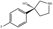 3-Pyrrolidinol, 3-(4-fluorophenyl)-, (3R)- 结构式