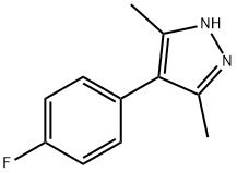 1H-Pyrazole, 4-(4-fluorophenyl)-3,5-dimethyl- 结构式