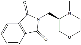 (R)-2-(4-Methyl-morpholin-3-ylmethyl)-isoindole-1,3-dione 结构式