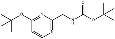 (4-tert-Butoxy-pyrimidin-2-ylmethyl)-carbamic acid tert-butyl ester 结构式