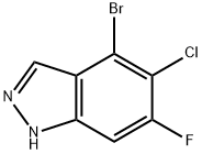 1H-Indazole, 4-bromo-5-chloro-6-fluoro- 结构式
