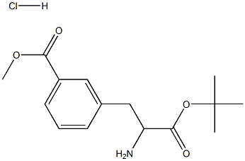 3-(2-Amino-2-tert-butoxycarbonyl-ethyl)-benzoic acid methyl ester hydrochloride 结构式