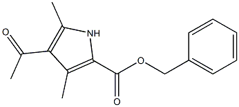 benzyl 4-acetyl-3,5-dimethyl-1H-pyrrole-2-carboxylate 结构式