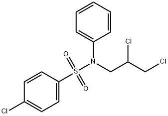 N-(2,3-二氯丙基)-N-苯基对氯苯磺酰胺 结构式