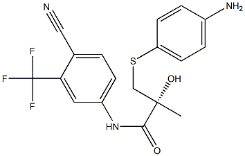 (R)-3-((4-aminophenyl)thio)-N-(4-cyano-3-(trifluoromethyl)phenyl)-2-hydroxy-2-methylpropanamide 结构式