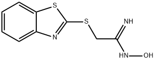 2-(1,3-benzothiazol-2-ylsulfanyl)-N'-hydroxyethanimidamide 结构式