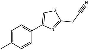 2-[4-(4-甲基苯基)-1,3-噻唑-2-基]乙腈 结构式