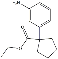 ethyl 1-(3-aminophenyl)cyclopentane-1-carboxylate 结构式