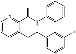 N-phenyl-3-[2-(3-chlorophenyl)ethyl]-2-pyridine carboxamide 结构式