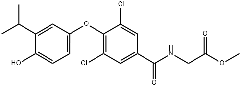 methyl 2-(3,5-dichloro-4-(4-hydroxy-3-isopropylphenoxy)benzamido)acetate 结构式