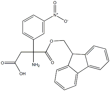 FMOC-(RS)-3-氨基-3-(3-硝基苯基)-丙酸 结构式