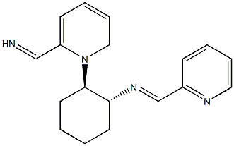 REL-N,N'-((1R,2R)-环己烷-1,2-二基)双(1-(吡啶-2-基)甲亚胺) 结构式
