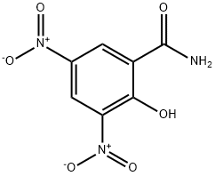 2-HYDROXY-3,5-DINITRO-BENZAMIDE 结构式