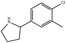 2-(4-chloro-3-methylphenyl)pyrrolidine 结构式