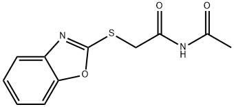 N-acetyl-2-(1,3-benzoxazol-2-ylsulfanyl)acetamide 结构式