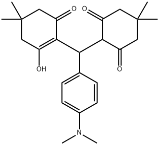 2-[[4-(dimethylamino)phenyl](2-hydroxy-4,4-dimethyl-6-oxo-1-cyclohexen-1-yl)methyl]-5,5-dimethyl-1,3-cyclohexanedione 结构式