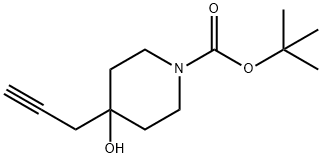 1-Piperidinecarboxylic acid, 4-hydroxy-4-(2-propyn-1-yl)-, 1,1-dimethylethyl ester 结构式