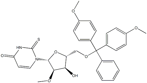 5'-O-(4,4'-Dimethoxytrityl)-2'-O-methyl-2-thiouridine 结构式