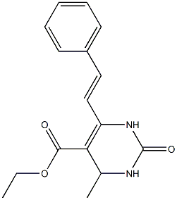 ethyl 4-methyl-2-oxo-6-(2-phenylvinyl)-1,2,3,4-tetrahydro-5-pyrimidinecarboxylate 结构式