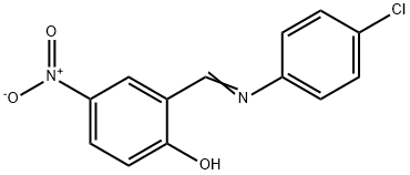 2-{[(4-chlorophenyl)imino]methyl}-4-nitrophenol 结构式