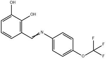 3-({[4-(trifluoromethoxy)phenyl]imino}methyl)-1,2-benzenediol 结构式