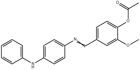 4-{[(4-anilinophenyl)imino]methyl}-2-methoxyphenyl acetate 结构式