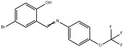 4-bromo-2-({[4-(trifluoromethoxy)phenyl]imino}methyl)phenol 结构式