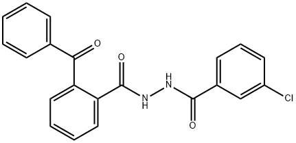 2-benzoyl-N'-(3-chlorobenzoyl)benzohydrazide 结构式
