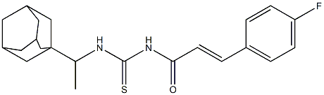 N-[1-(1-adamantyl)ethyl]-N'-[3-(4-fluorophenyl)acryloyl]thiourea 结构式