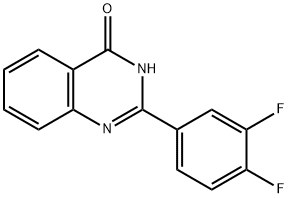 4-Hydroxy-2-(3,4-difluorophenyl)quinazoline 结构式