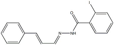 2-iodo-N'-[(1Z,2E)-3-phenylprop-2-en-1-ylidene]benzohydrazide 结构式